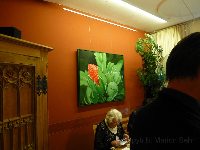 02-Ausstellung2015.JPG - Vernissage im Cafè Mittendrin in Köln-Dünnwald am 1. Oktober 2015