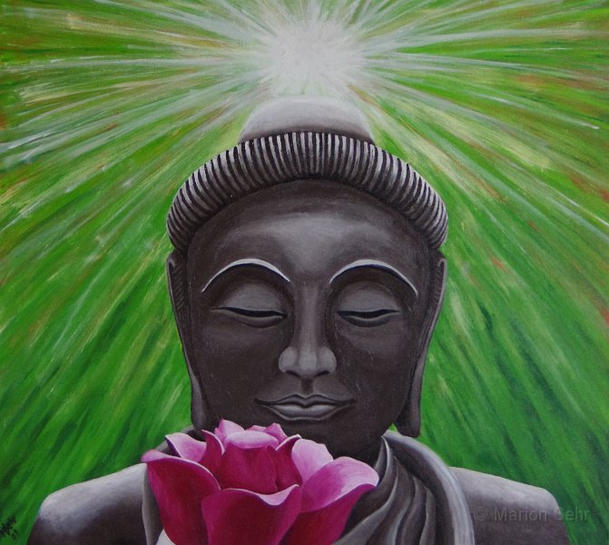 Buddha.jpg - Buddha mit Lotosblüte I. 90x100